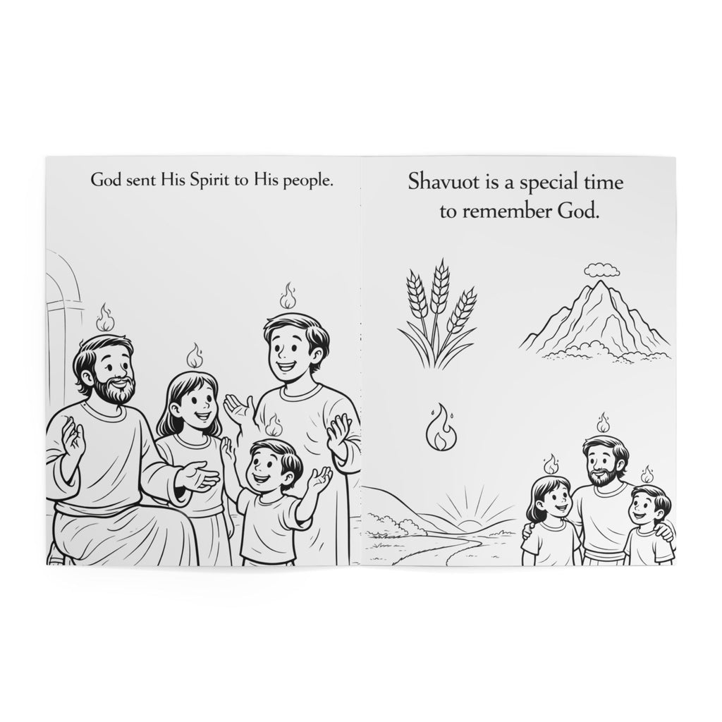 Shavuot Pentecost Coloring Book for Kids | Feast of Weeks Activity Book | Teaching About Gods Word and Spirit