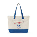 Stay Salty Zippered Canvas Tote | Coastal Tote Bag