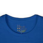 Shalom T-Shirt with Menorah | Hebrew Christian Tee | Messianic Jewish Shirt | Faith-Based Shirt for Women | Hebrew Roots Apparel