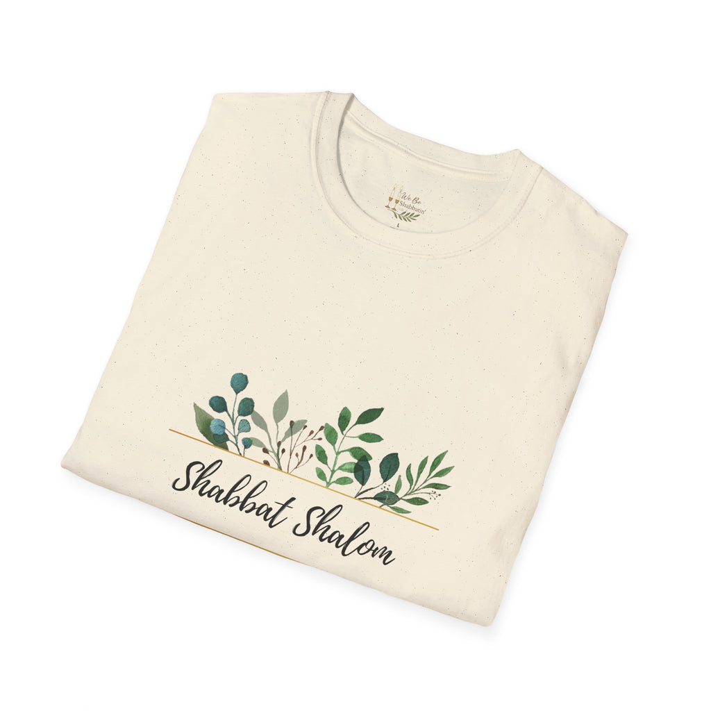 Shabbat Shalom Shirt, Botanical Floral Tee, Sabbath Shirt, Faith Tee