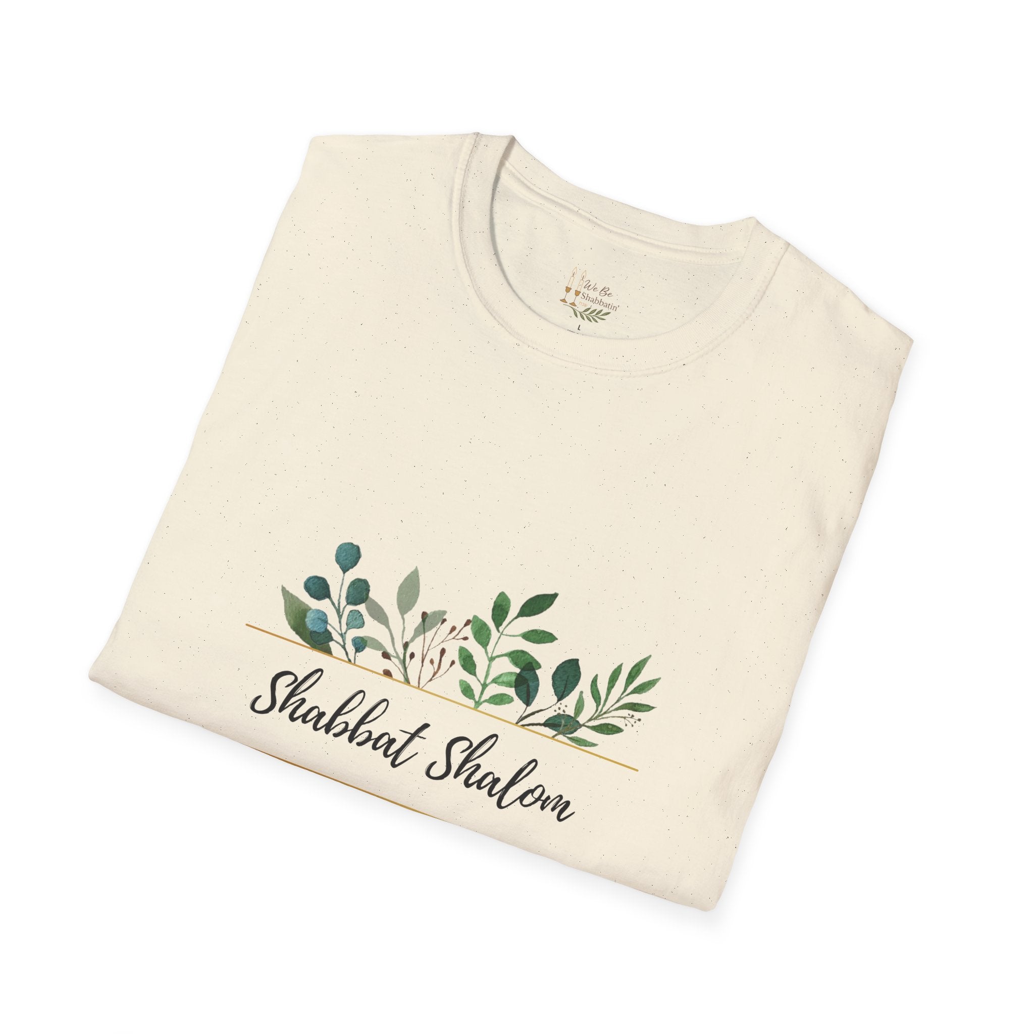 Shabbat Shalom Shirt, Botanical Floral Tee, Sabbath Shirt, Faith Tee