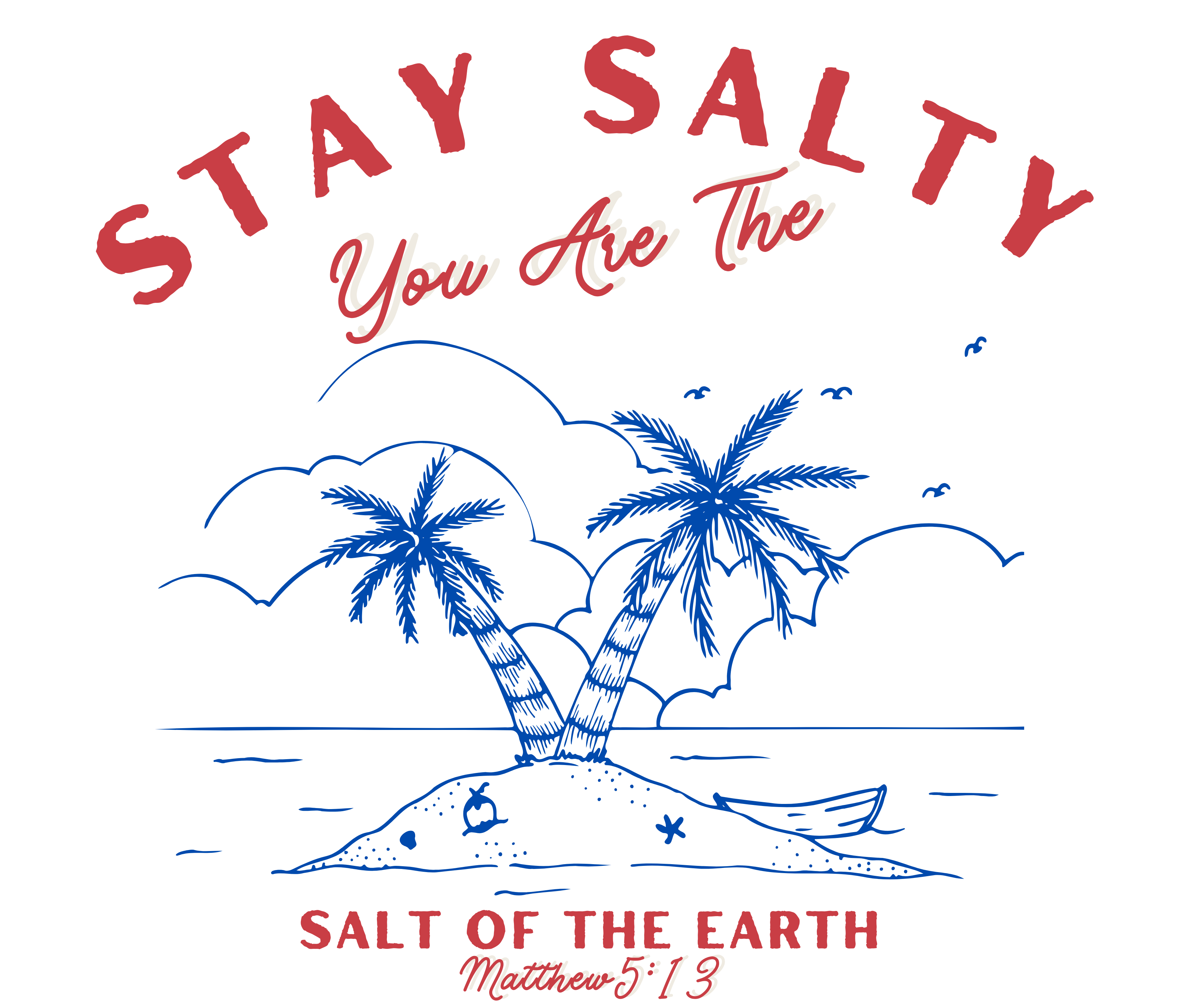 Stay Salty Beach Palm Crop Top | Tropical Island Graphic