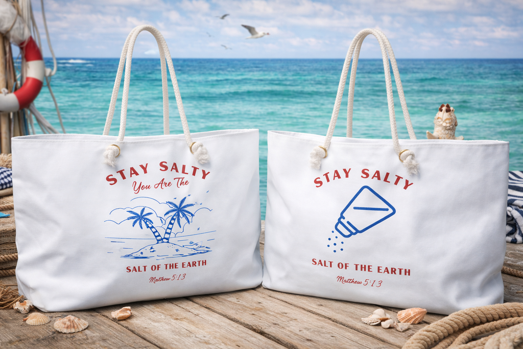 Stay Salty Beach Bag | Palm Island Weekender Tote