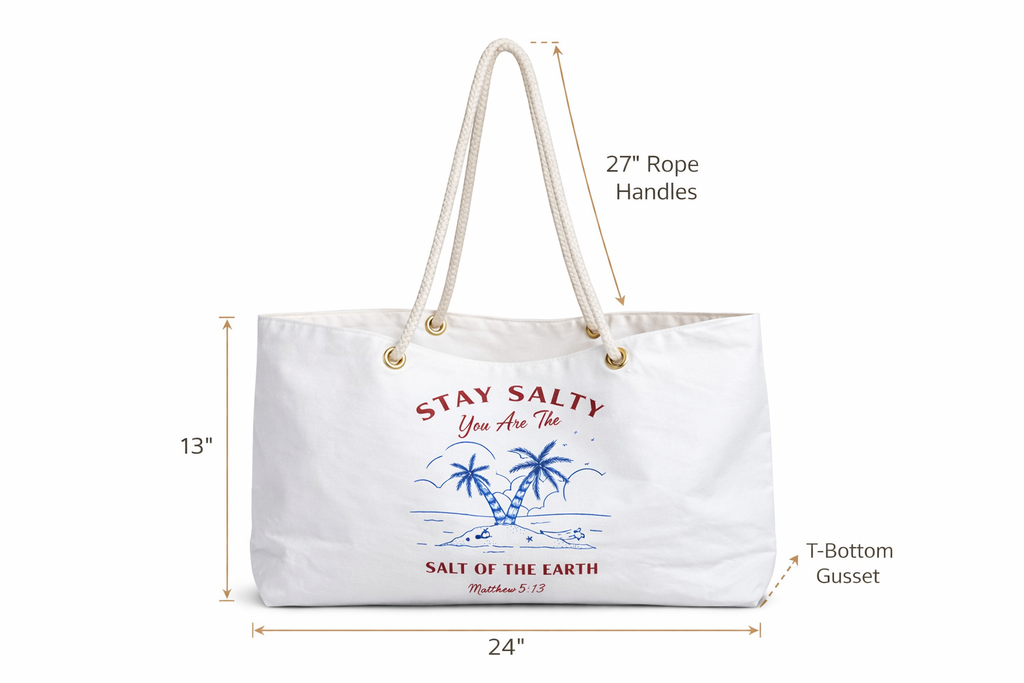 Stay Salty Beach Bag | Palm Island Weekender Tote
