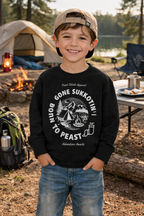 Gone Sukkotin Kids Shirt - Born to Feast | Sukkot Long Sleeve Tee for Boys & Girls | Hebrew Feast Kids Apparel