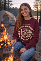 Teen Sukkot Sweatshirt | Feast of Tabernacles Shirt | Gone Sukkotin Born to Feast | Youth Christian Sweatshirt | Hebrew Roots Apparel