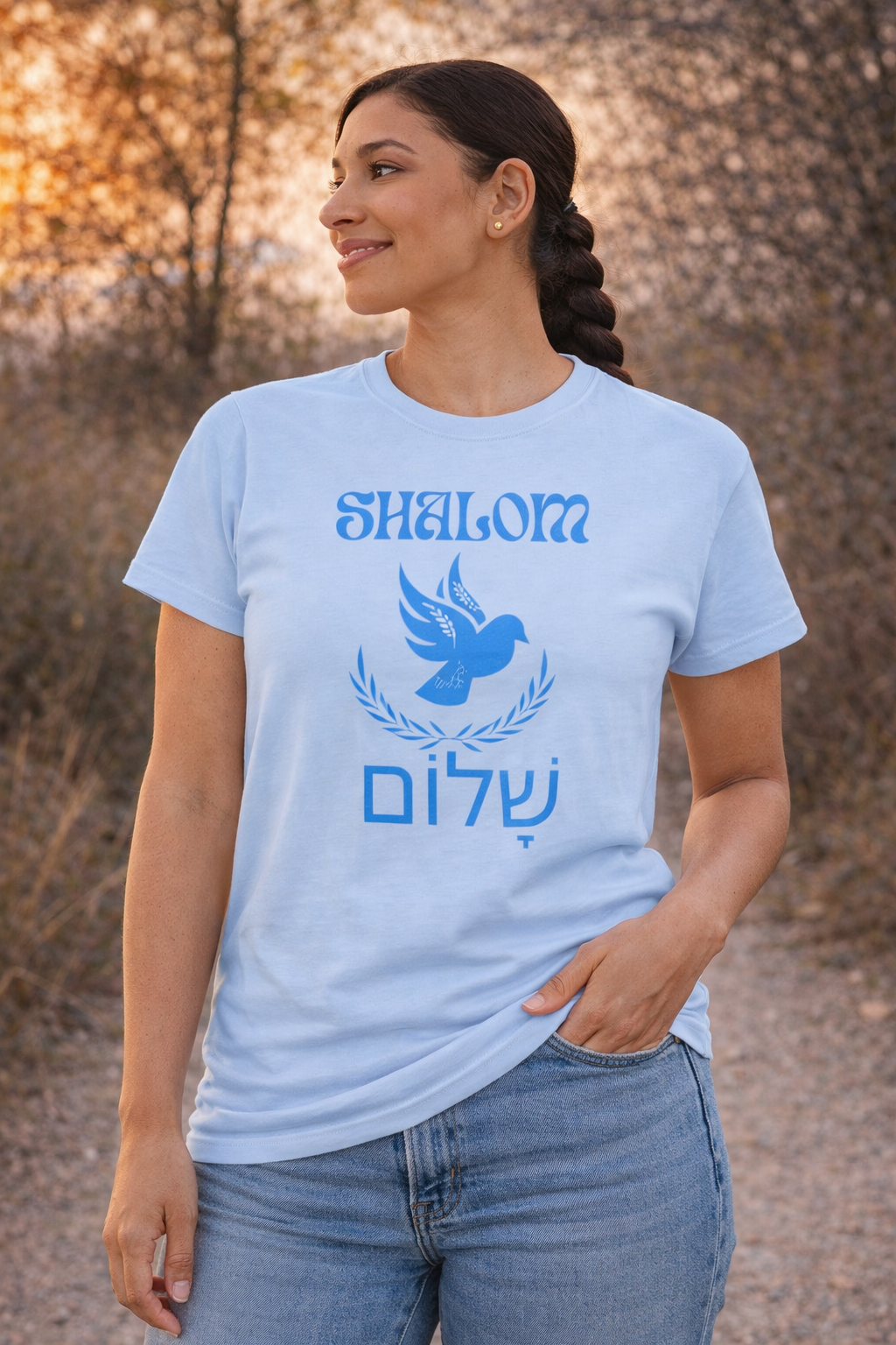 Shalom Dove Women's Tee - Hebrew Peace Shirt | Stylish Comfort Fit
