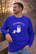 Trumpets Long Sleeve Tee - Modern Shofar Design | Yom Teruah / Fall Feasts Shirt | Unisex Messianic Apparel