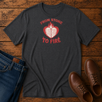 From Stone to Fire Shirt | Shavuot Pentecost Tee | Ten Commandments Shirt | Holy Spirit Fire Shirt