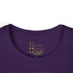 Shalom T-Shirt with Menorah | Hebrew Christian Tee | Messianic Jewish Shirt | Faith-Based Shirt for Women | Hebrew Roots Apparel