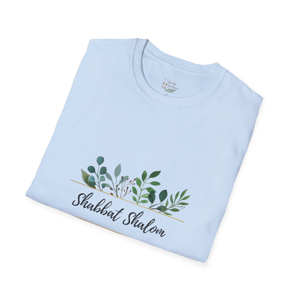 Shabbat Shalom Shirt, Botanical Floral Tee, Sabbath Shirt, Faith Tee