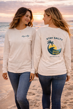 Stay Salty Shine Bright Long Sleeve Shirt | Christian Beach Shirt | Matthew 5:13-16 Tee | Faith Based Apparel Women | Coastal Christian Top