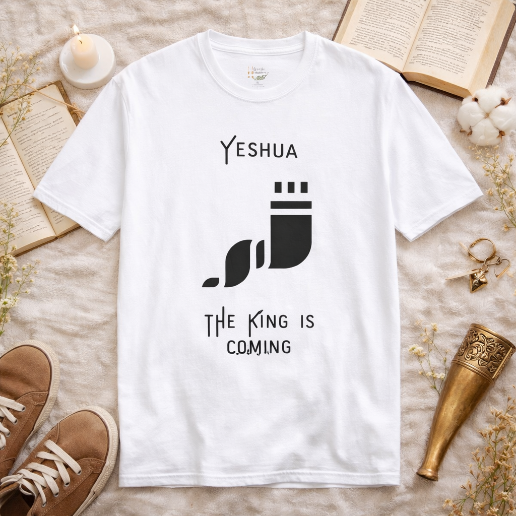 Men's Yeshua The King Is Coming Shirt | Faith-Based Graphic Tee | Minimalist Christian Clothing