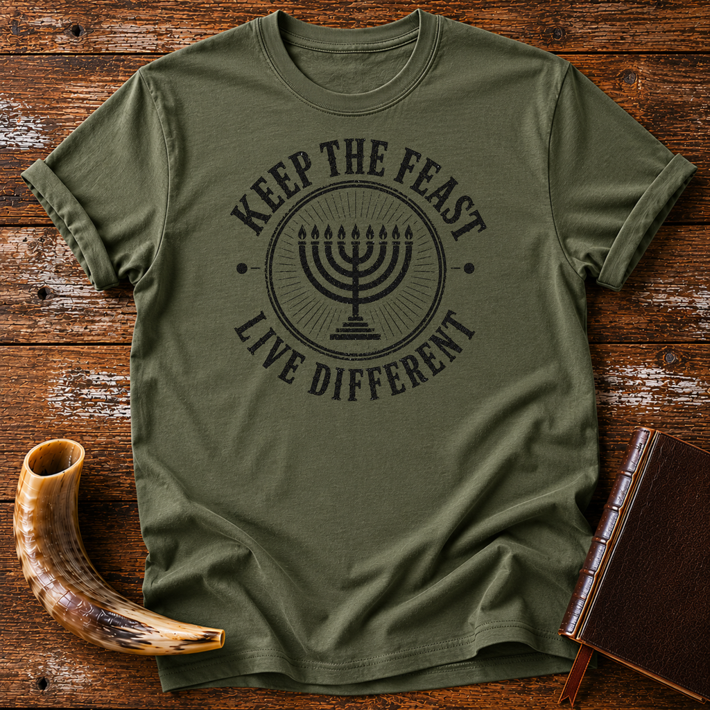 Keep the Feast Live Different Menorah Tee