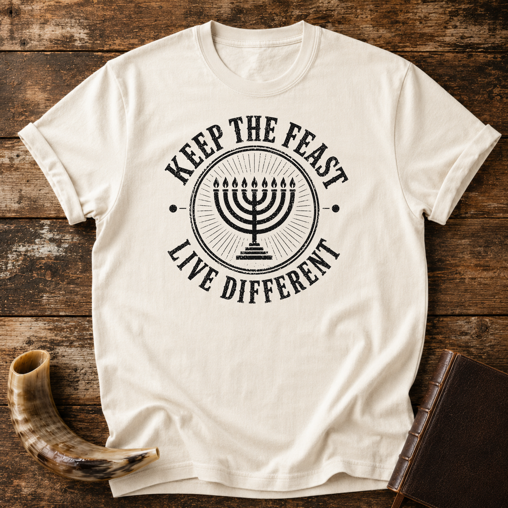 Keep the Feast Live Different Menorah Tee