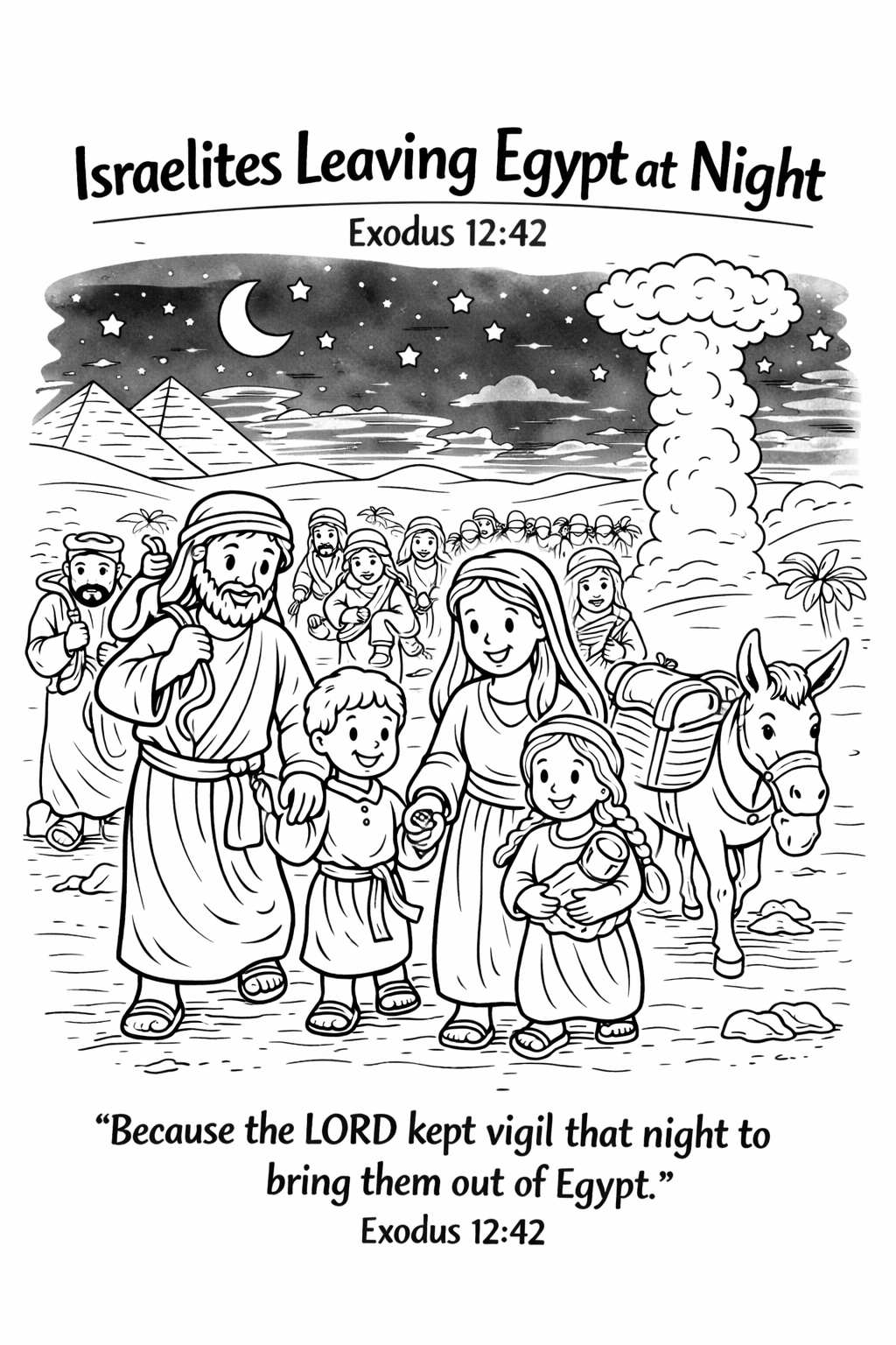 Passover Coloring Pages for Kids | Bible Exodus Activity (Digital Download)