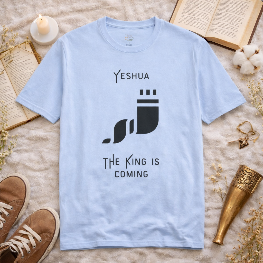 Men's Yeshua The King Is Coming Shirt | Faith-Based Graphic Tee | Minimalist Christian Clothing